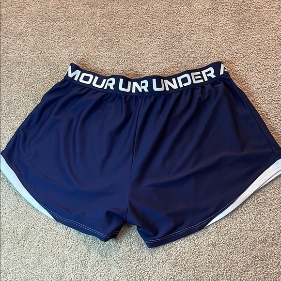 Under Armour Blue Athletic Shorts Lightweight Elastic Waist - Picture 9 of 9